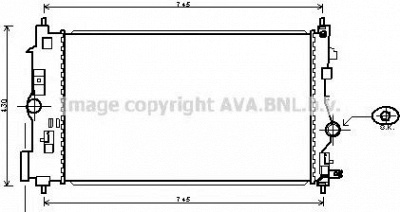 AVA QUALITY COOLING ol2488 -  Радиатор, охлаждение двигателя
